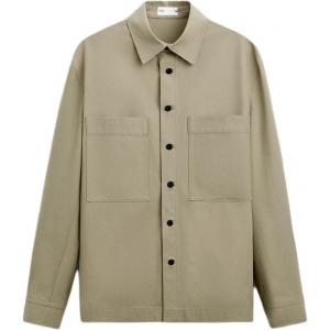 ZARA Мужская куртка бежево-зеленая, Beige/Green