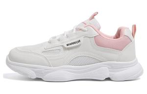 Кроссовки женские толстые низкие белые/пудровые Warrior