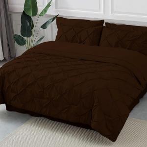 PG Beddings Комплект постельного белья со стежкой и защипами, цвет шоколад Chocolate