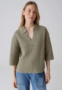 Рубашка-Поло с открытой текстурой Opus, Pale Olive