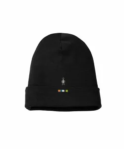 Двусторонняя шапка-бини Smartwool Thermal Merino с отворотом, черная.