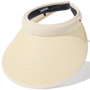 AAJF Женская шляпа с широкими полями для защиты от солнца, Beige with Beige Edge