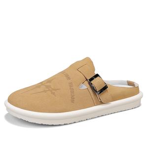 SHOUBA Мужские противоскользящие тапочки с закрытым носком - хаки, цвет Khaki