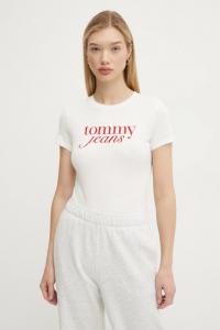 Хлопковая футболка Tommy Jeans, белый