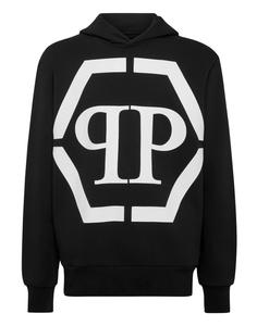 Толстовка с капюшоном Шестиугольник Philipp Plein, цвет Black / White