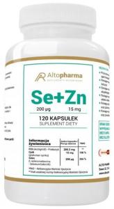 Alto Pharma, Селен 200 мкг + цинк 15 мг + пребиотик, 120 капсул.