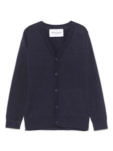 Кардиган TRUSSARDI JUNIOR с вышитым логотипом, синий