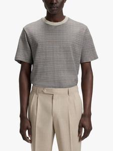 Футболка BOSS Grid Check из чистого хлопка HUGO BOSS, White/Multi