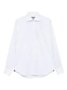 Рубашка в горошек с длинными рукавами Corneliani, белый