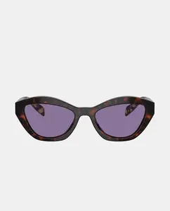 Женские солнцезащитные очки «кошачий глаз» из ацетата Havana Prada, коричневый