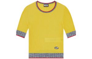 Трикотажная футболка DIESEL женская желтая
