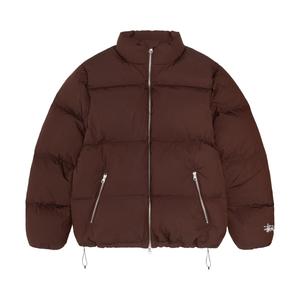 Пуховик Stussy Down Nylon, коричневый