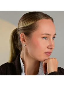 Adeliás Женские серьги - серьги-кольца на шарнирах из нержавеющей стали серебристого цвета