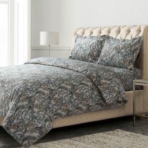 Комплект фланелевых пододеяльников Tribeca Camilla Paisley 170-GSM с накладками, цвет Medium Green