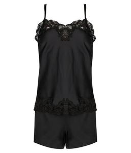 Пижама атласная Lauren Ralph Lauren Relaxed Fit, черный