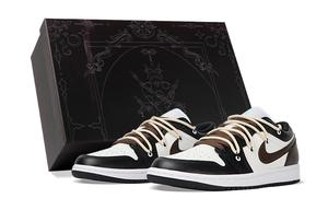 Air 1 Low Low-Top Кроссовки баскетбольные мужские черно-коричневые Jordan