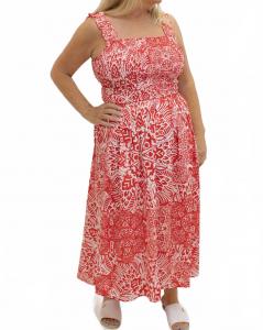 Женское красное платье миди со сборками CHARLIE B