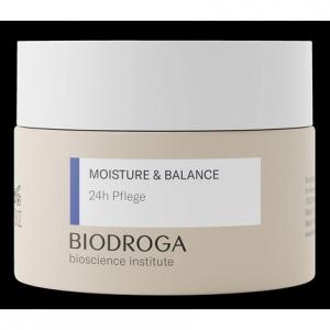 Biodroga Moisture & Balance 24h Care 1,7 унции с гиалуроновой кислотой и Cica, успокаивающее увлажнение, без минеральных масел, парабенов, силиконов, красителей, ингредиентов животного происхождения, глютена и лактозы.