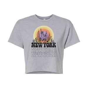 Укороченная футболка с рисунком New York для юниоров Licensed Character, серый