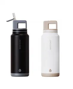 Термос Alpine Flip 'N Sip с трубочкой, 1 л (2 шт.) Grosche, белый/черный