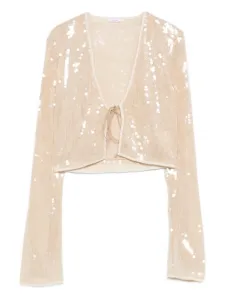 Топ Marylin с пайетками и завязкой Oséree, нейтральный