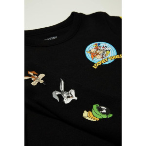 Свитер Chaser Looney Toons Logo Pullover, реальный черный