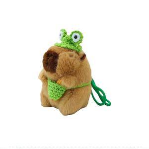 Вязаная капибара разноцветная веревочная кукла плюшевый брелок 13см высота OUYIN