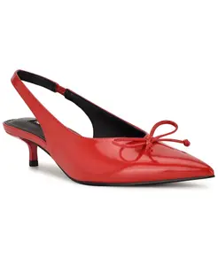 Женские туфли-лодочки Evaa на каблуке-рюмочке с открытой пяткой Nine West, красный