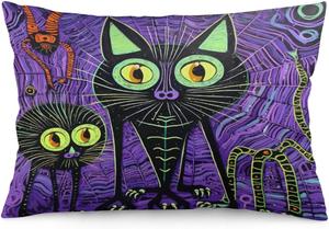 MaSiledy Чехол для подушки Halloween Spider Cat в стиле Хэллоуина Pattern-5