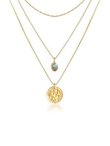 Elli Колье с монетой из серебра 925 пробы и позолоченной пластиной
