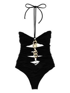 Купальник Elisabetta Franchi с цепочкой, черный