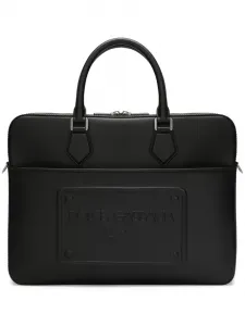 Сумка для ноутбука с тисненым логотипом DOLCE & GABBANA, черный