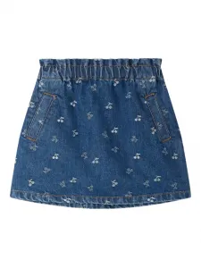 Юбка с эластичным поясом и принтом Bonpoint, синий