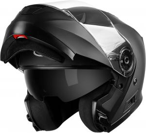 Шлем мотоциклетный модульный Yema-926-3 Lanxi, черный