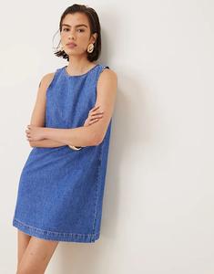 Платье-мини с вырезом-лодочкой ASOS DESIGN ярко-синего цвета