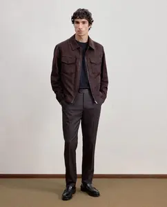 Мужские элегантные брюки с узким кроем и эластичным поясом Dustin, коричневый