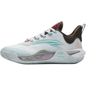 Баскетбольные кроссовки Kai 1 Speed Irving Youth Edition с низким верхом и противоскользящим покрытием Fearless Heart, устойчивые к износу Antakids, синий/серый/коричневый