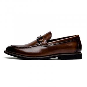 WEISHIBANGWEI Коричневые лоферы мужские, цвет Brown