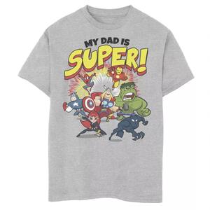 Футболка с революционной графикой «My Dad Is Super Avengers» для мальчиков 8–20 лет «Marvel Father's Day My Dad Is Super Avengers» Marvel