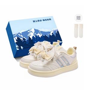 Fawn Miri Женские устойчивые к истиранию легкие низкие скейтбордские туфли для увеличения роста с желто-синим бантом - эксклюзивная коробка для обуви - в комплекте носки