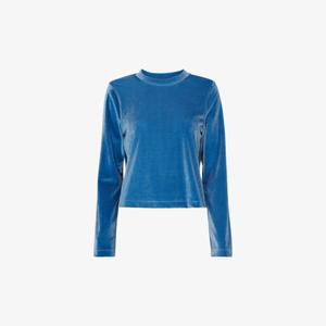 Топ из эластичного бархата Olivia Whistles, голубой