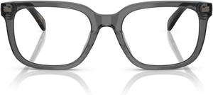 COACH мужские Hc6266u универсальные квадратные оправы для очков, Transparent Grey/Demo Lens