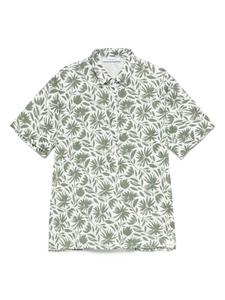 Paolo Pecora Kids рубашка поло с цветочным принтом, белый