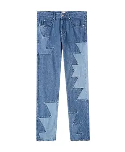 Прямые джинсы из лоскутков Isabel Marant, синий