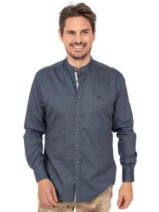 Рубашка с воротником-стойкой BAIERBACH темно-синего и белого цветов MarJo