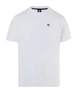 Белая футболка с логотипом из органического хлопка. North Sails, белый