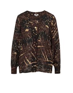 Блуза WE Fashion, темно-коричневый