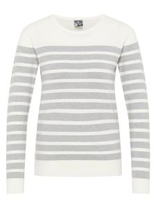 DreiMaster Женский вязаный свитер меланжевого цвета, кремово-серого оттенка