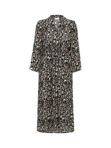 Янтарное абстрактное платье миди KAFFE, черный