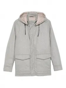 Утепленная куртка с капюшоном на завязках Barba, серый